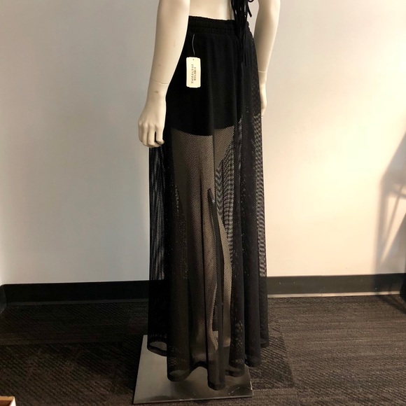 fishnet maxi skirt